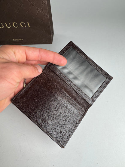 Vintage Gucci Monogram Card holder beige Brown