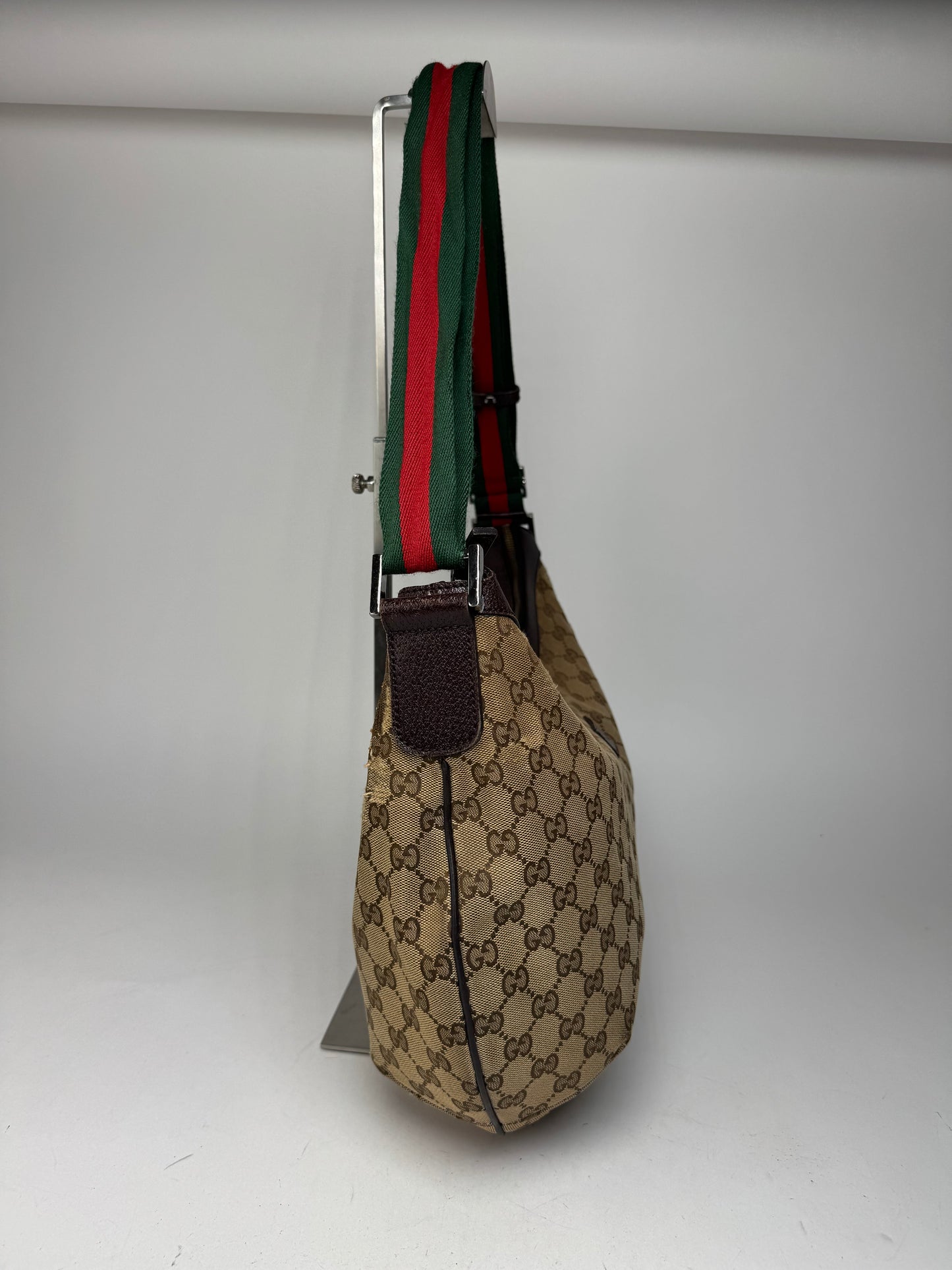 Vintage Gucci Monogram Croissant 2Way Bag beige Brown