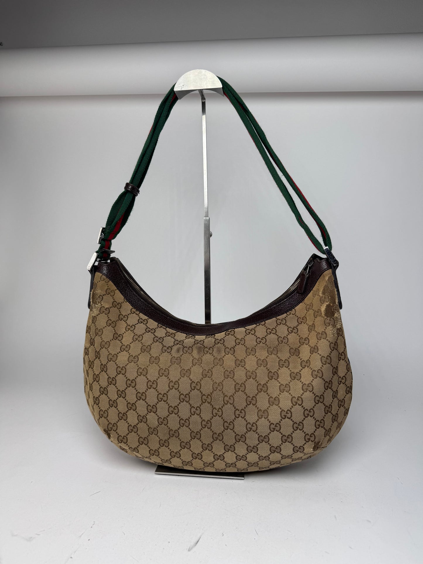 Vintage Gucci Monogram Croissant 2Way Bag beige Brown