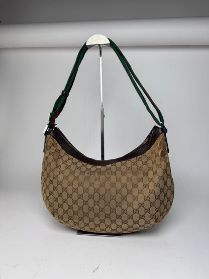 Vintage Gucci Monogram Croissant 2Way Bag beige Brown