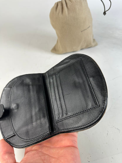 Vintage Bottega Veneta Polyester Card Holder Beige Black
