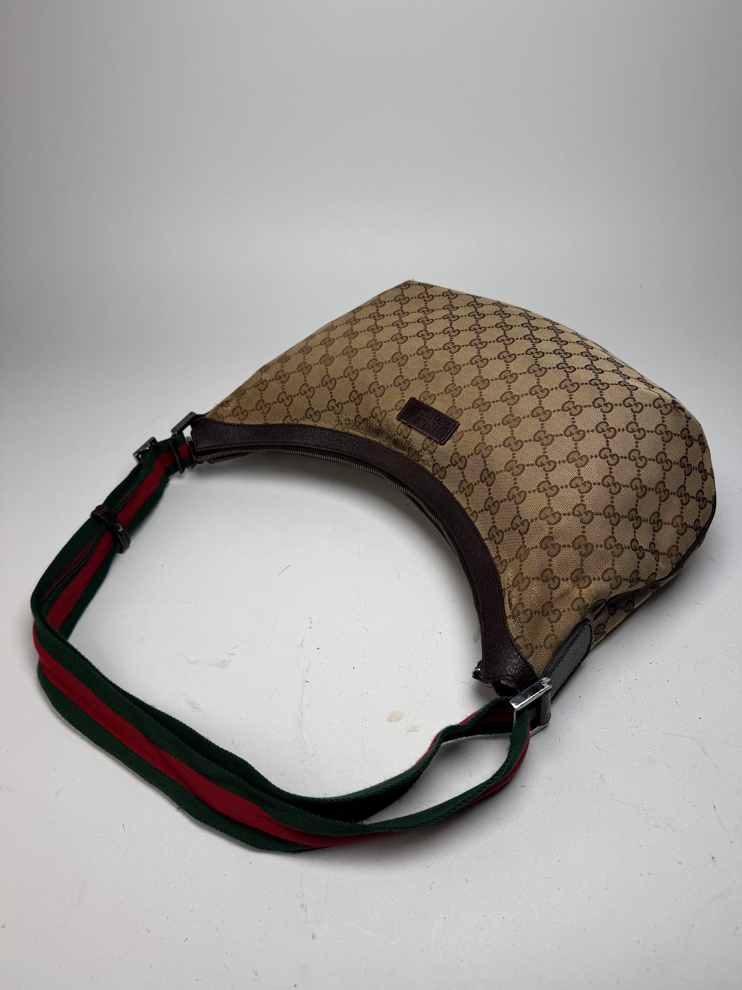 Vintage Gucci Monogram Croissant 2Way Bag beige Brown