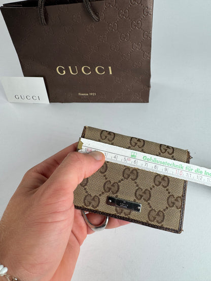 Vintage Gucci Monogram Card holder beige Brown