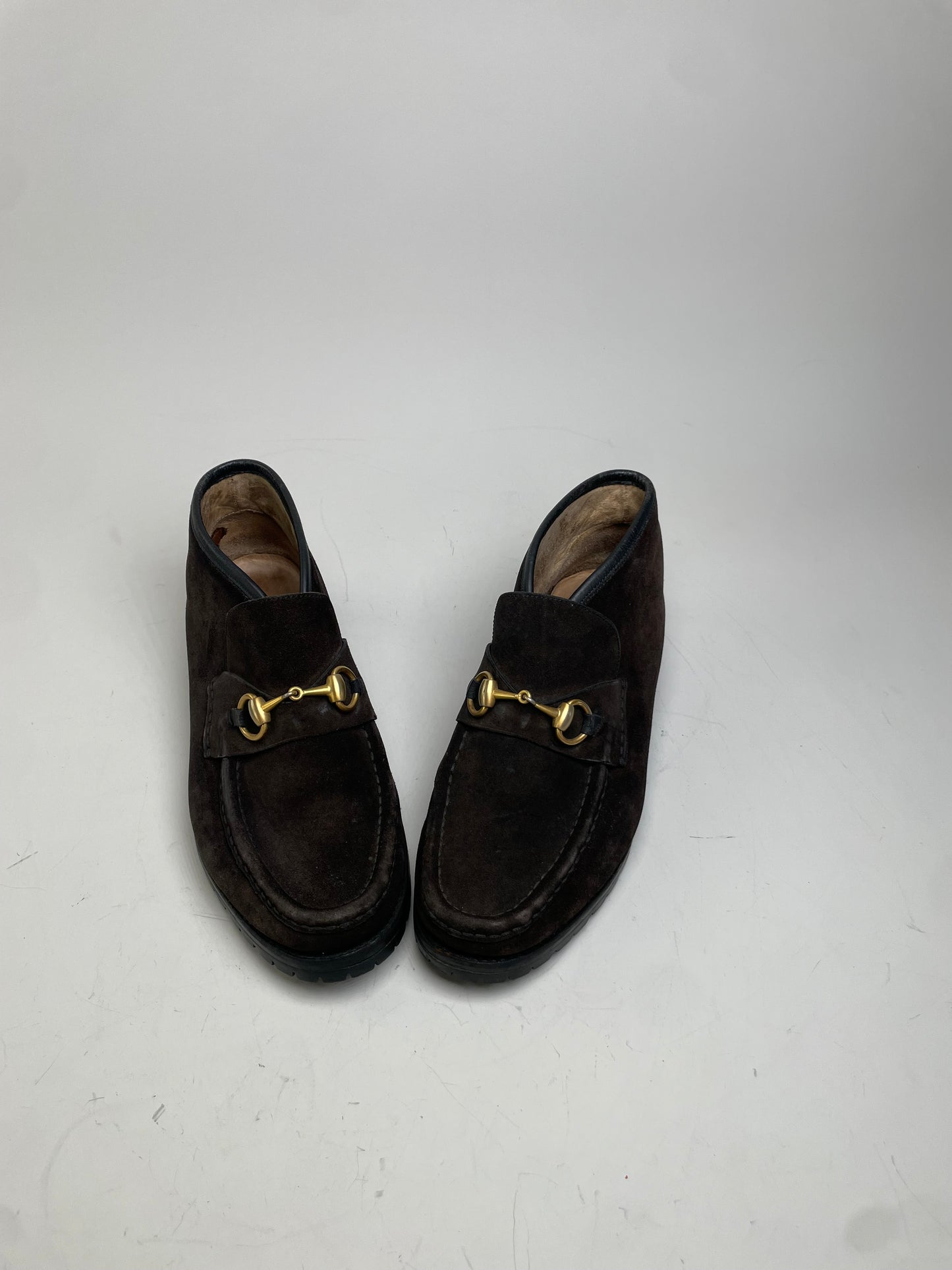 Vintage Gucci Suede Horsebit Loafers Dark Brown EU37.5