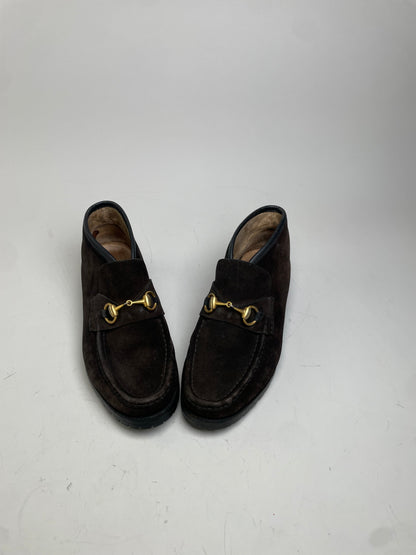 Vintage Gucci Suede Horsebit Loafers Dark Brown EU37.5