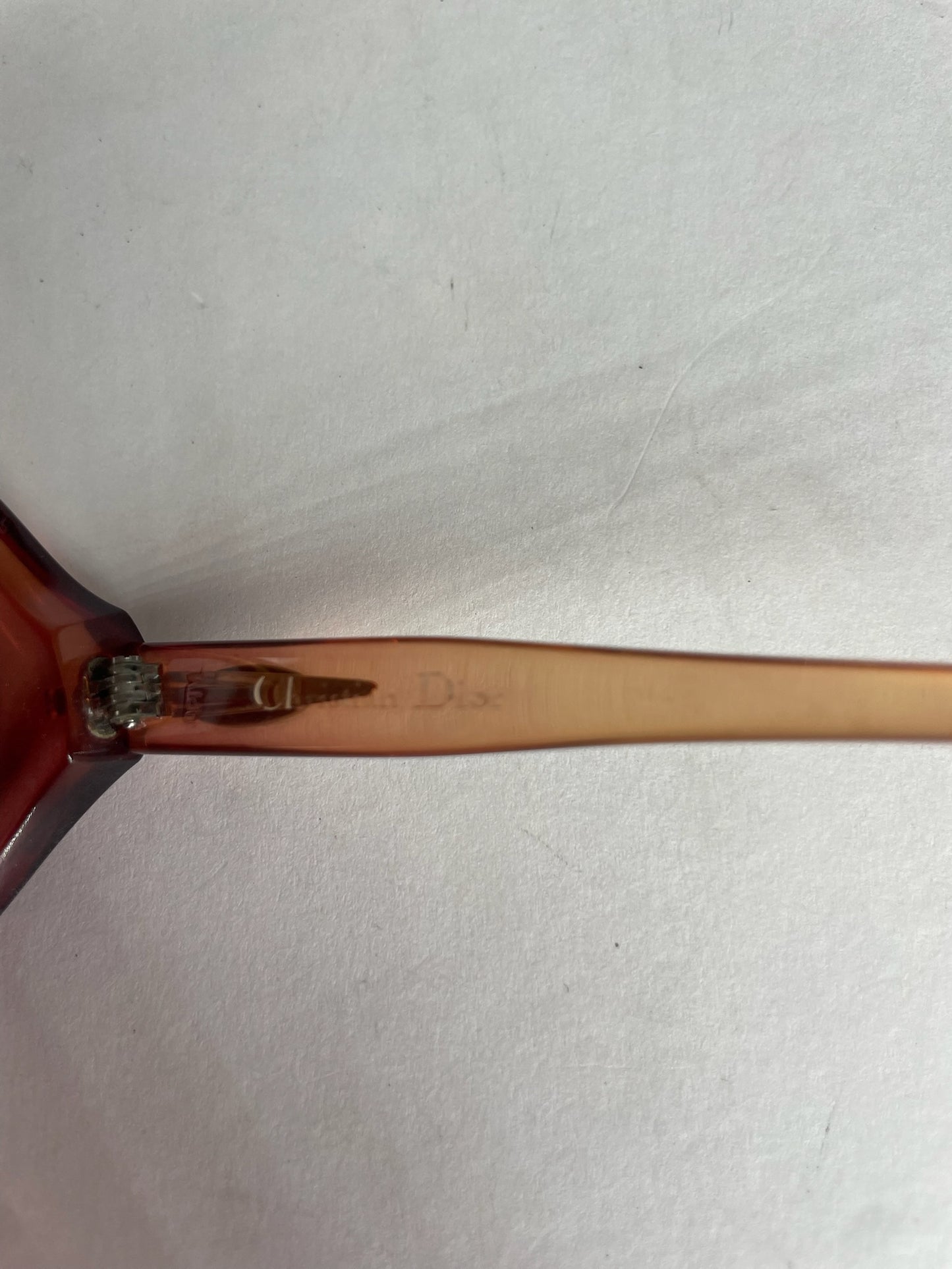 Vintage Dior Retro Sunglasses Orange Yellow