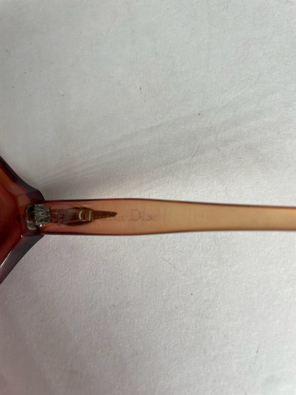 Vintage Dior Retro Sunglasses Orange Yellow