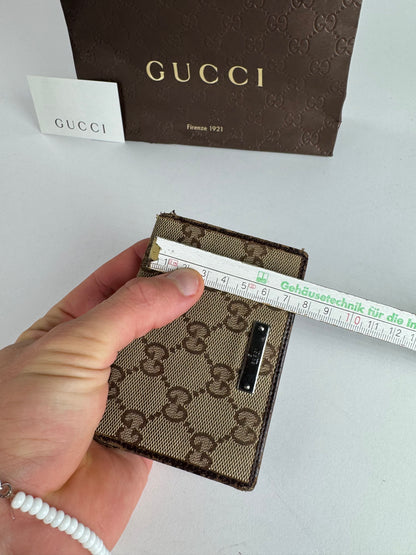 Vintage Gucci Monogram Card holder beige Brown