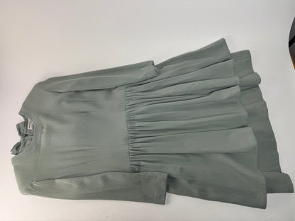 Vintage Balenciaga Silk Dress Turquoise L