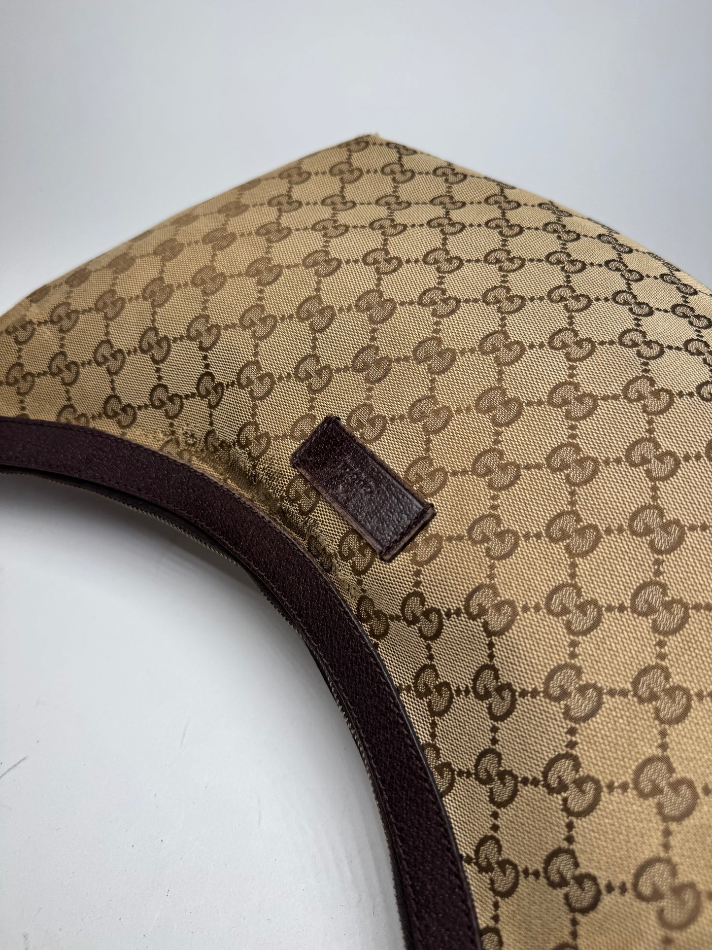 Vintage Gucci Monogram Croissant 2Way Bag beige Brown