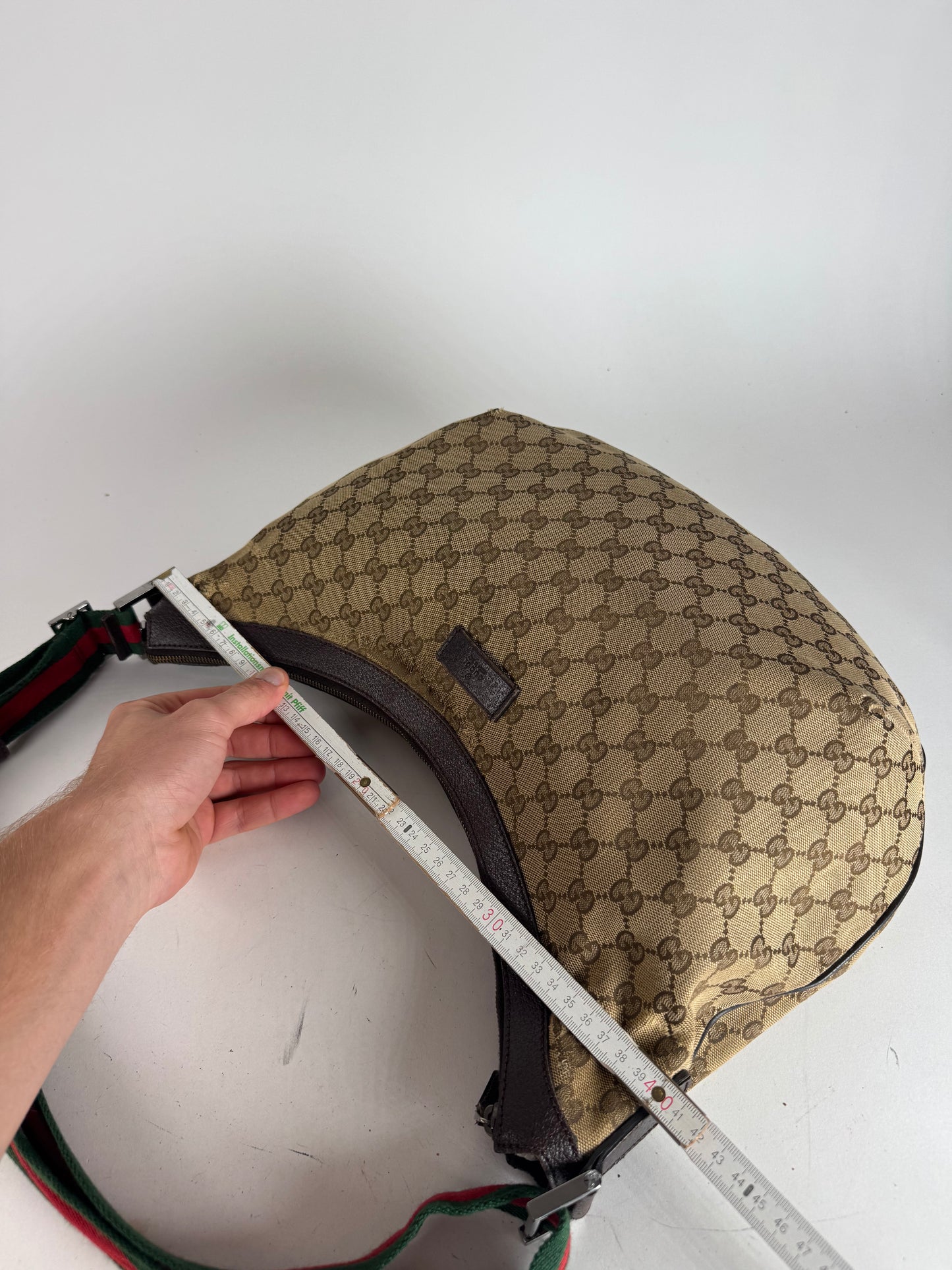 Vintage Gucci Monogram Croissant 2Way Bag beige Brown