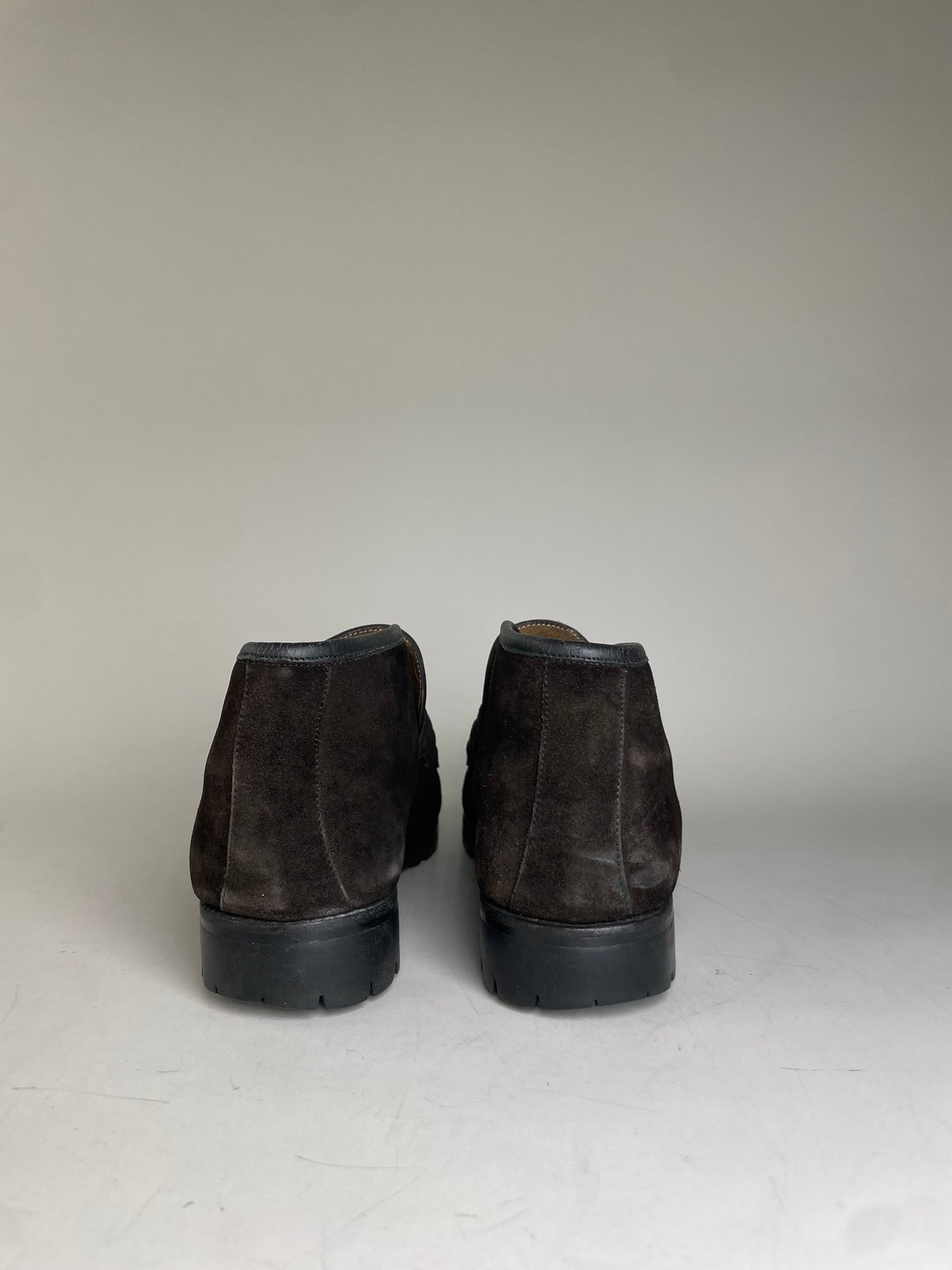 Vintage Gucci Suede Horsebit Loafers Dark Brown EU37.5