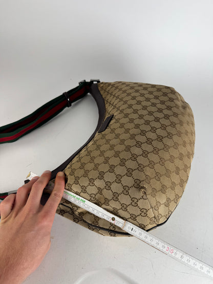 Vintage Gucci Monogram Croissant 2Way Bag beige Brown
