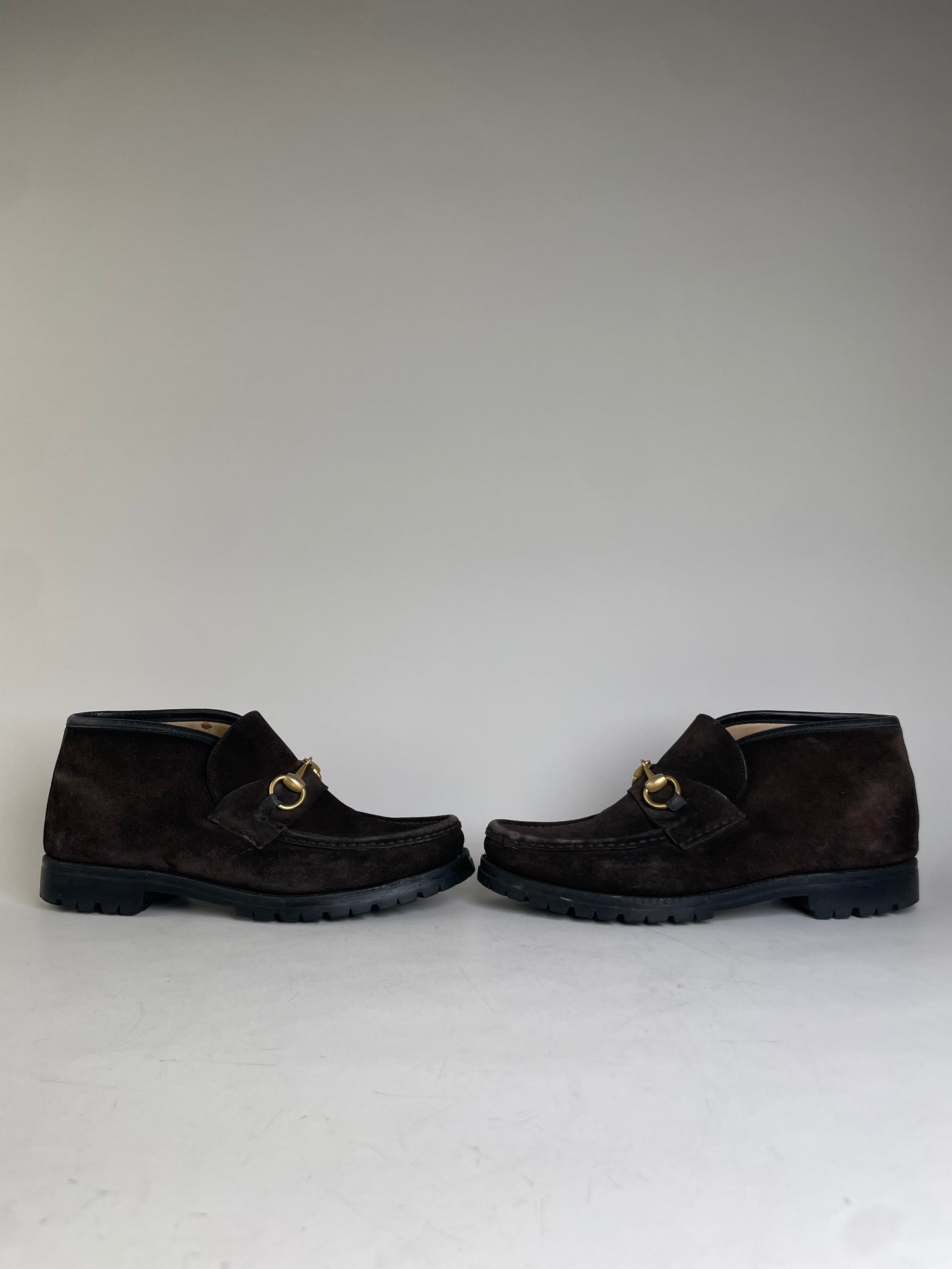 Vintage Gucci Suede Horsebit Loafers Dark Brown EU37.5