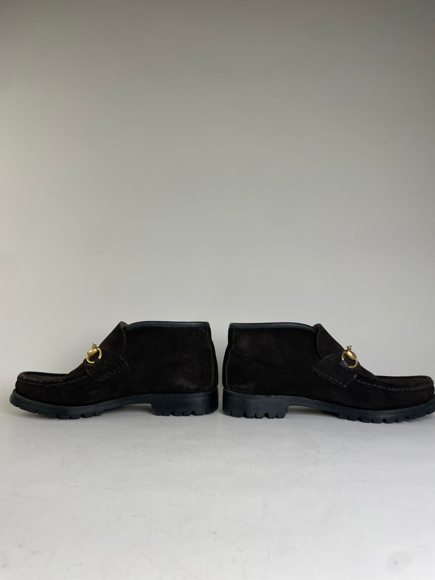 Vintage Gucci Suede Horsebit Loafers Dark Brown EU37.5