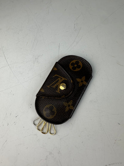 Vintage Louis Vuitton Monogram Canvas Key Holder Brown Gold