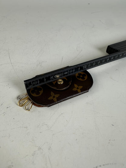 Vintage Louis Vuitton Monogram Canvas Key Holder Brown Gold
