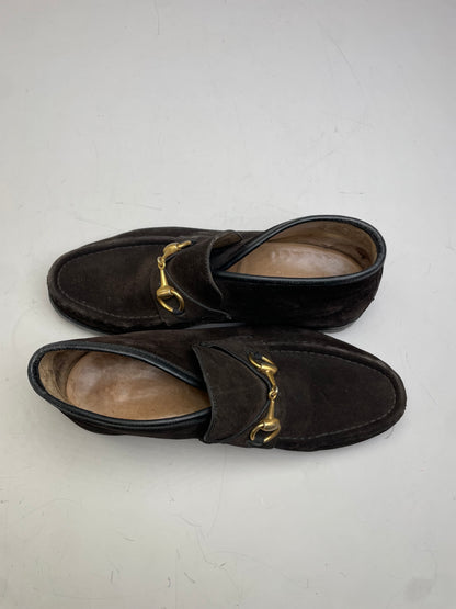 Vintage Gucci Suede Horsebit Loafers Dark Brown EU37.5