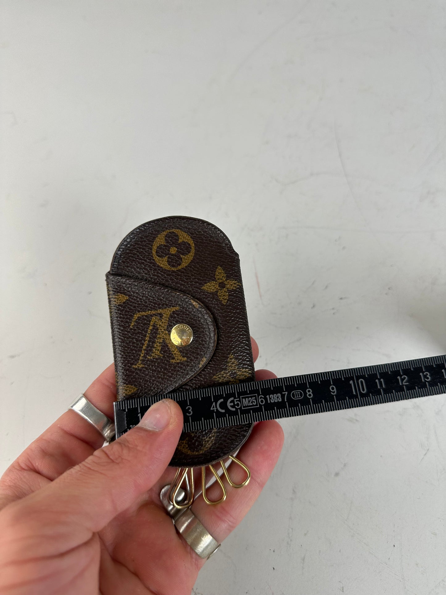 Vintage Louis Vuitton Monogram Canvas Key Holder Brown Gold