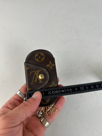 Vintage Louis Vuitton Monogram Canvas Key Holder Brown Gold