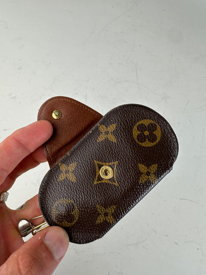 Vintage Louis Vuitton Monogram Canvas Key Holder Brown Gold