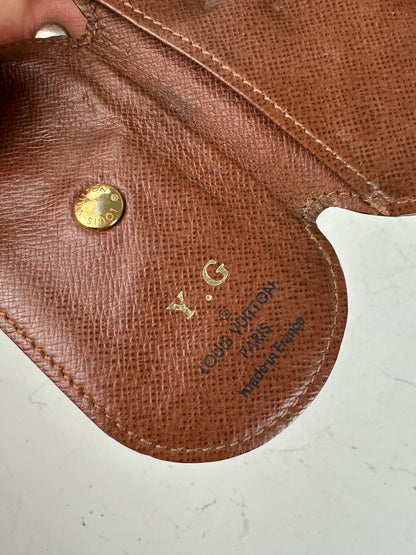 Vintage Louis Vuitton Monogram Canvas Key Holder Brown Gold