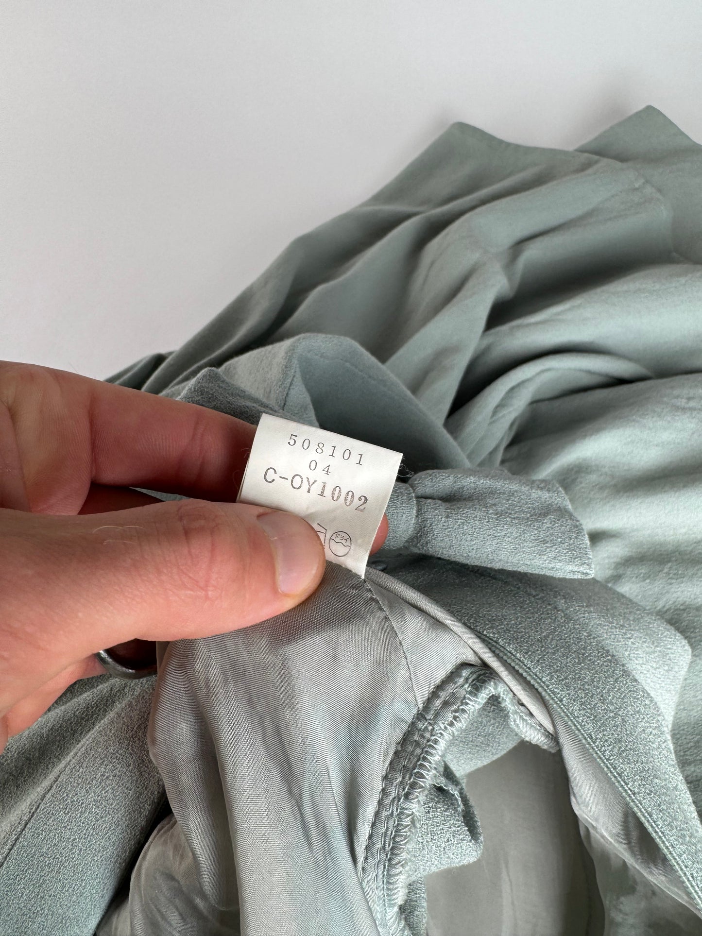 Vintage Balenciaga Silk Dress Turquoise L