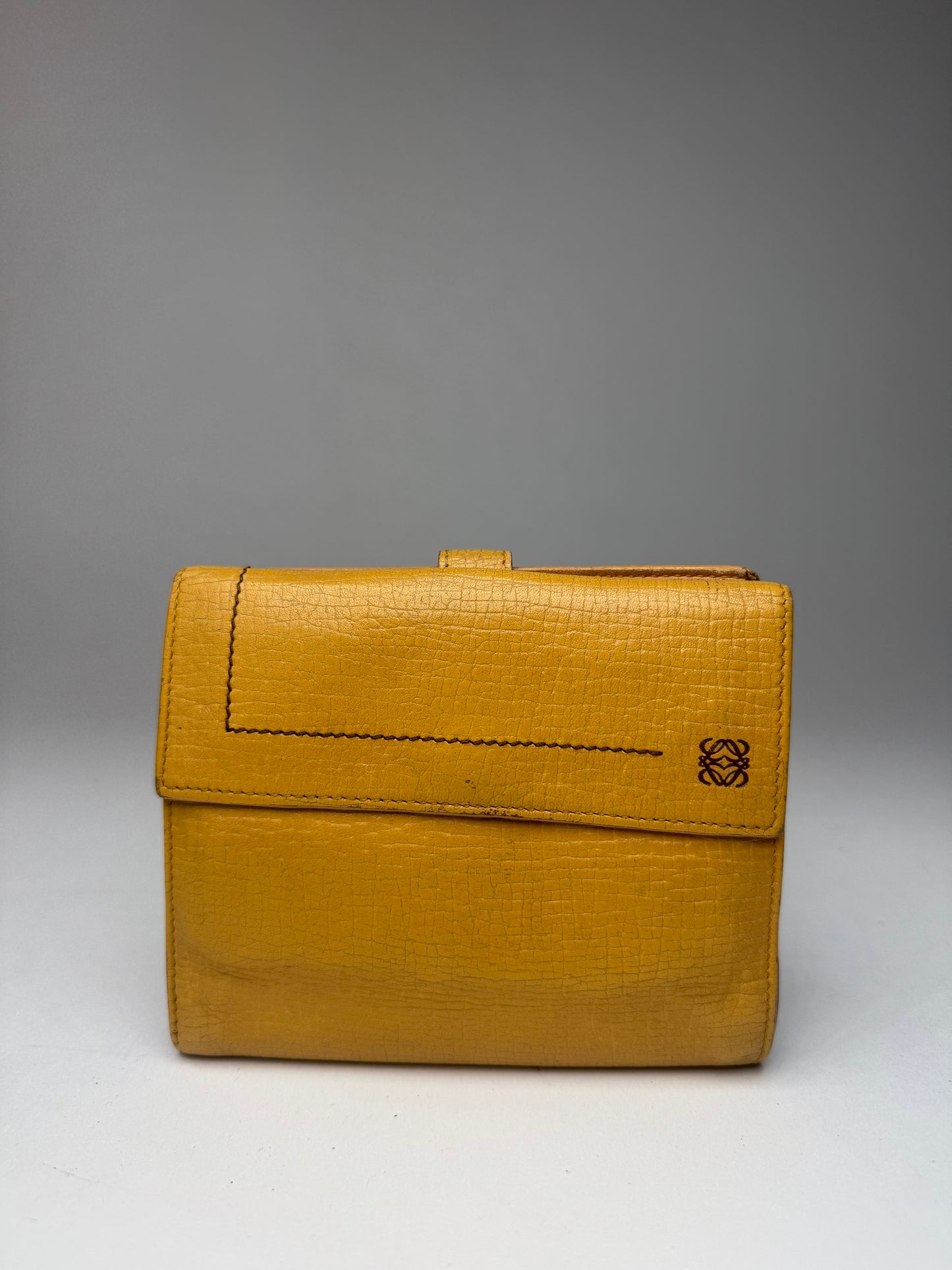 Vintage Loewe Leather wallet yellow