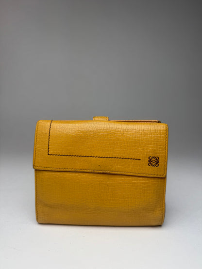 Vintage Loewe Leather wallet yellow