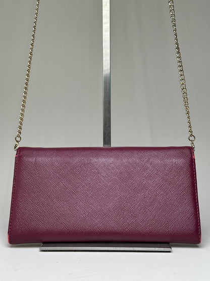 Vintage Vivienne Westwood Leather Wallet on Chain Burgundy Silver