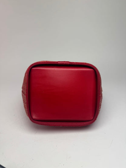 Vintage Issey Miyake Pleats Please Plissee Lookalike Leather Handbag Red