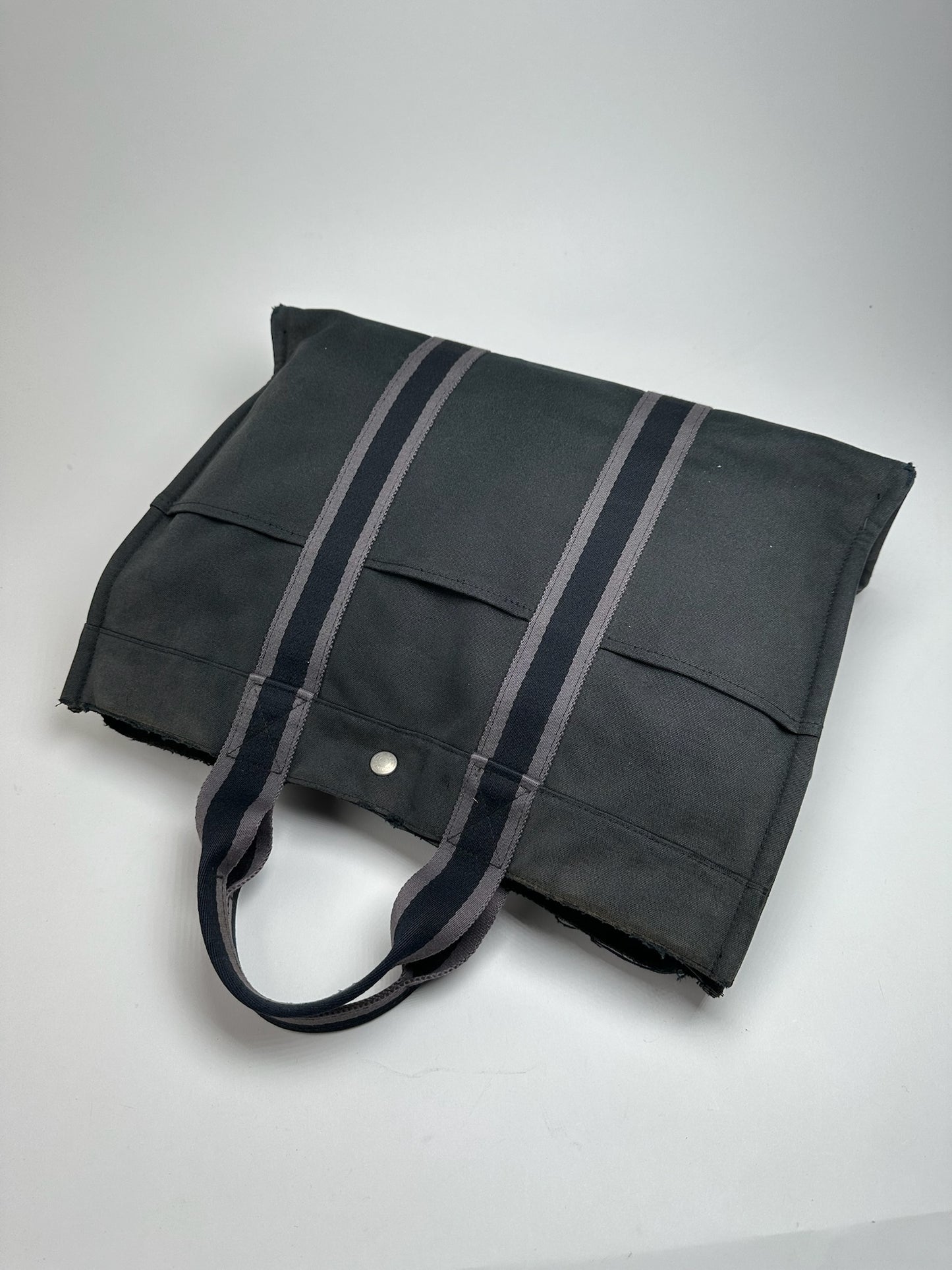 Vintage Hermes Canvas shopper black