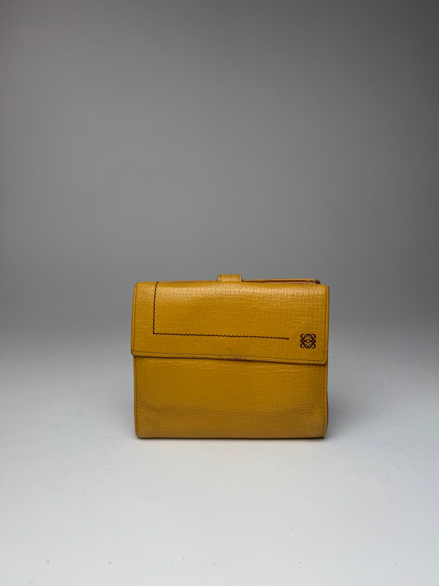 Vintage Loewe Leather wallet yellow