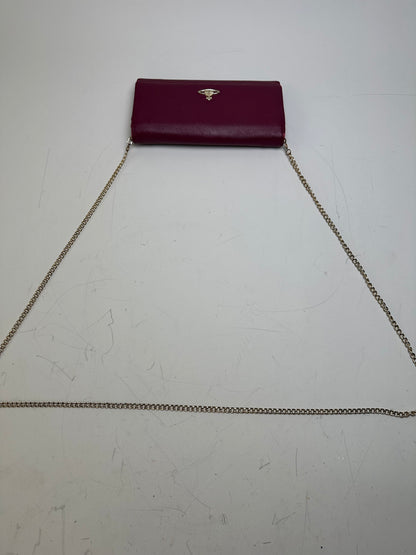 Vintage Vivienne Westwood Leather Wallet on Chain Burgundy Silver