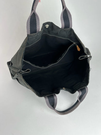 Vintage Hermes Canvas shopper black