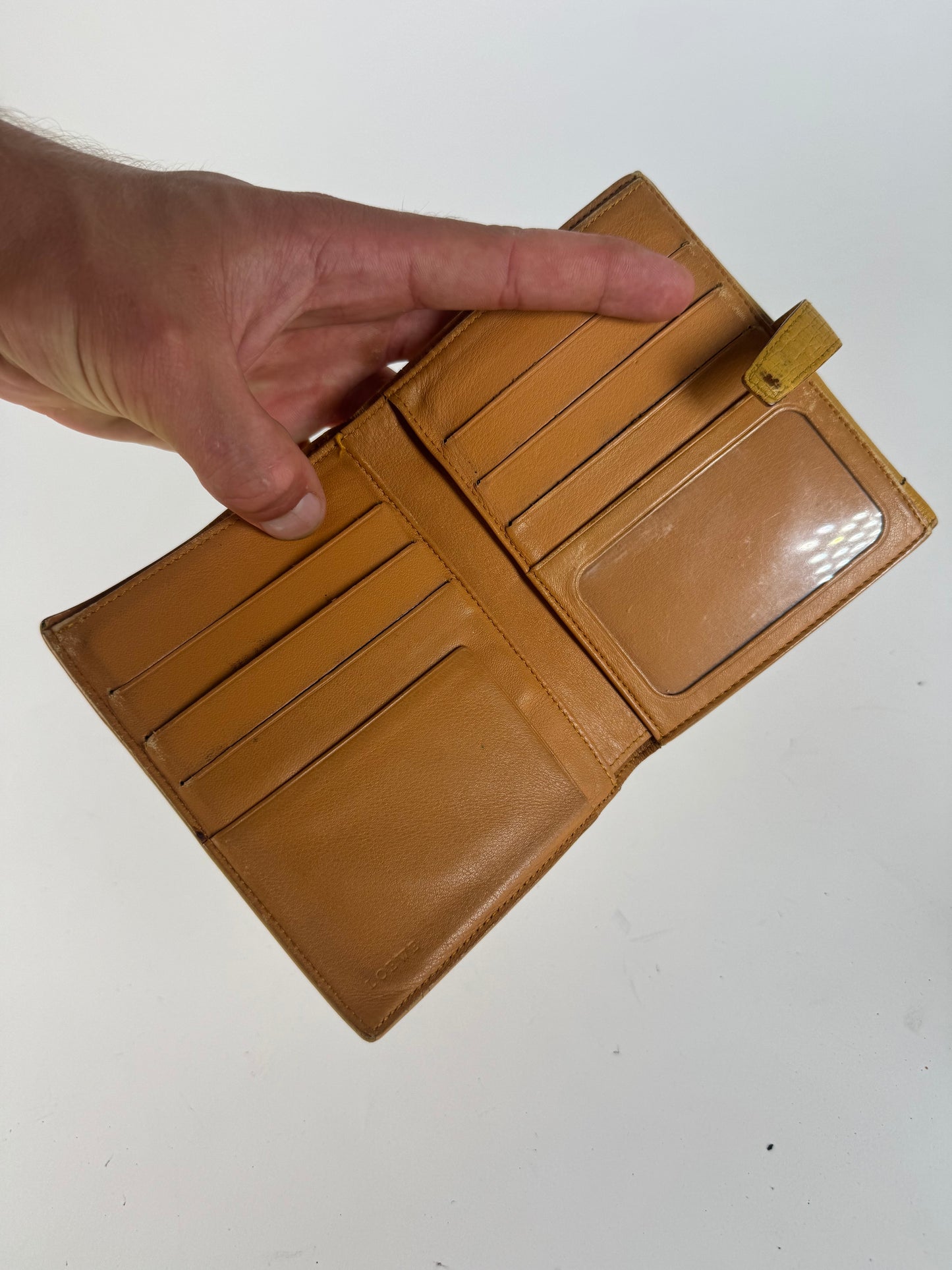 Vintage Loewe Leather wallet yellow