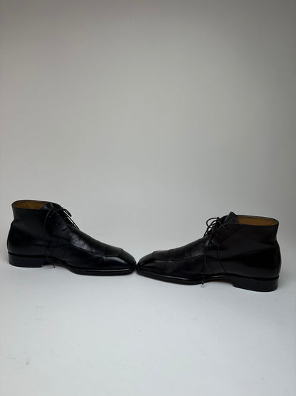 Vintage Louis Vuitton Damier Leather Ankle Boots Black EU38
