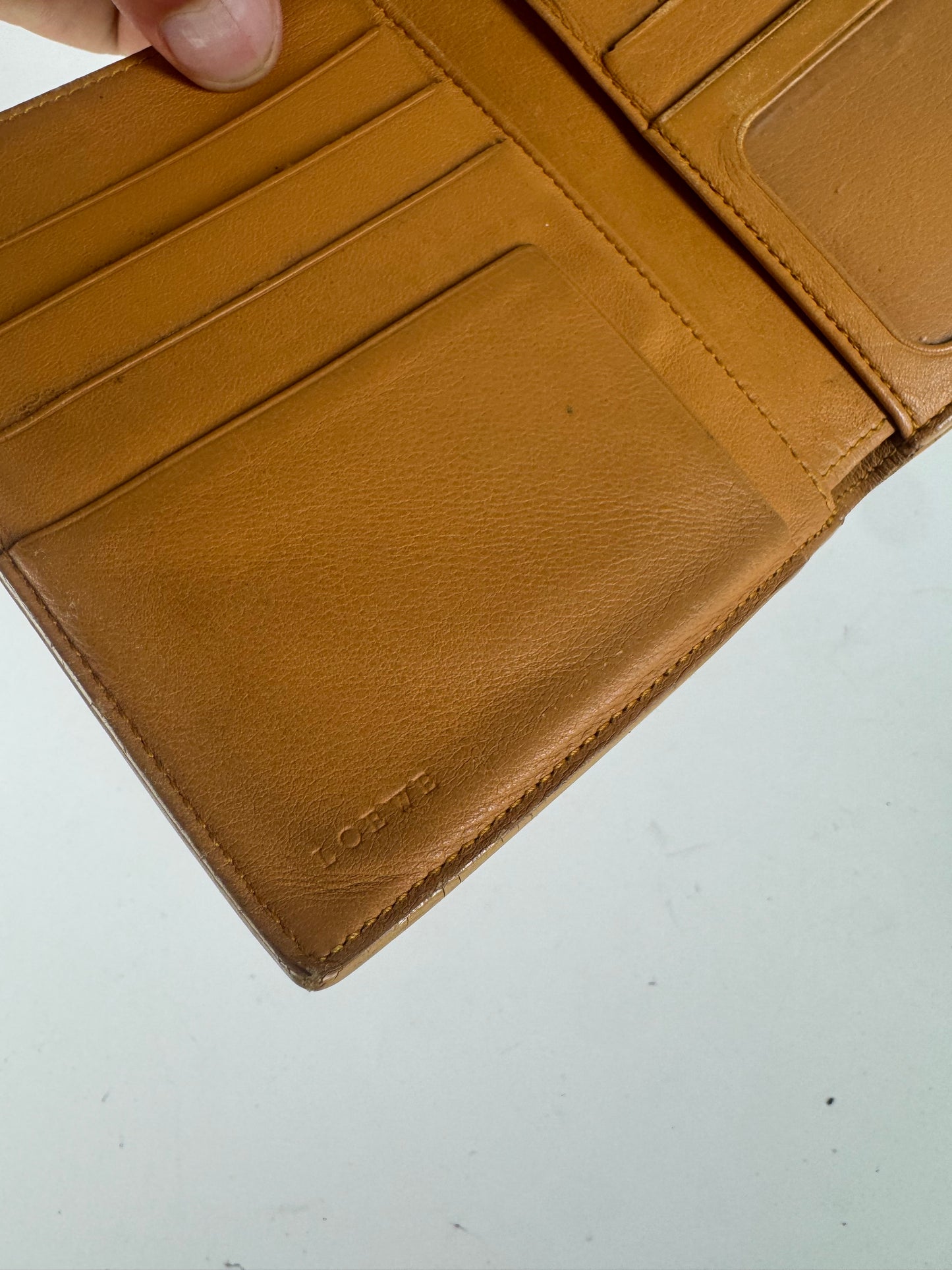 Vintage Loewe Leather wallet yellow