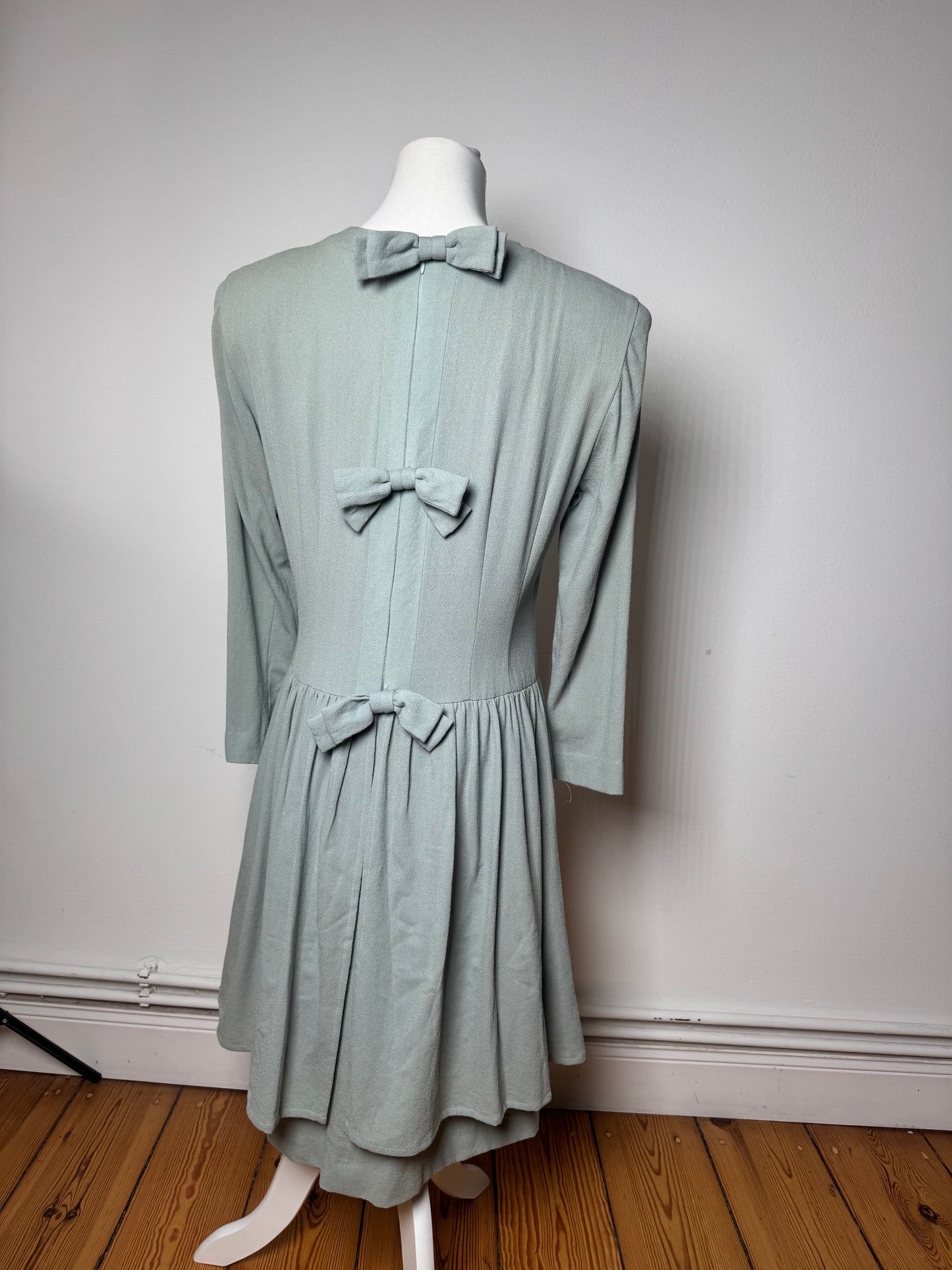 Vintage Balenciaga Silk Dress Turquoise L