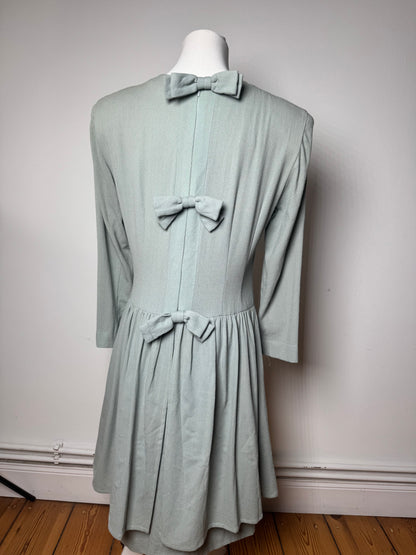 Vintage Balenciaga Silk Dress Turquoise L