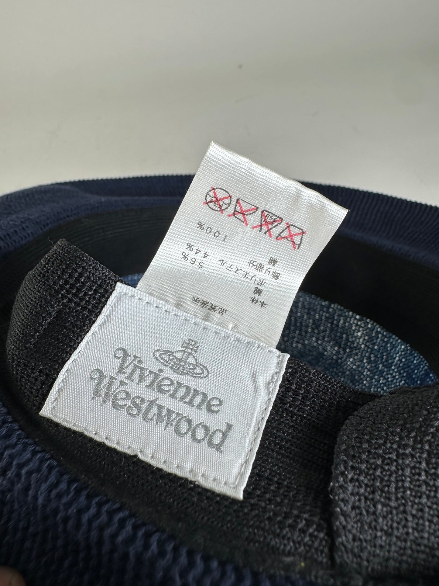 Vintage Vivienne Westwood Structured Hat Light Blue Navy