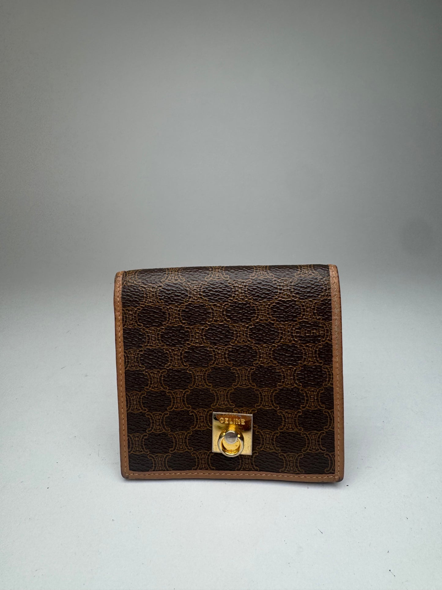 Vintage Celine Paris Leather Wallet Brown