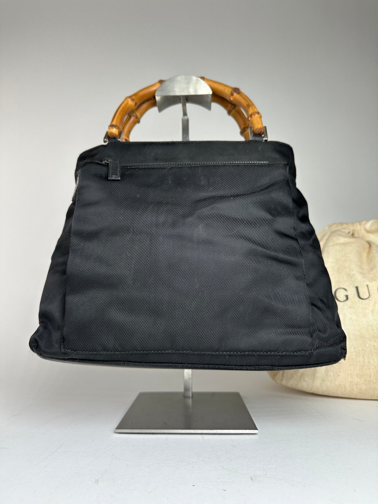 Vintage Gucci Bamboo Handbag Black