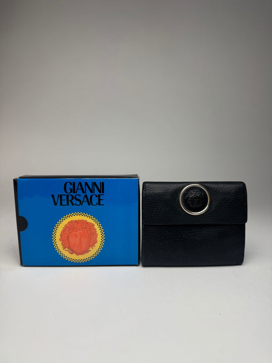 Vintage Gianni Versace Leather Wallet black