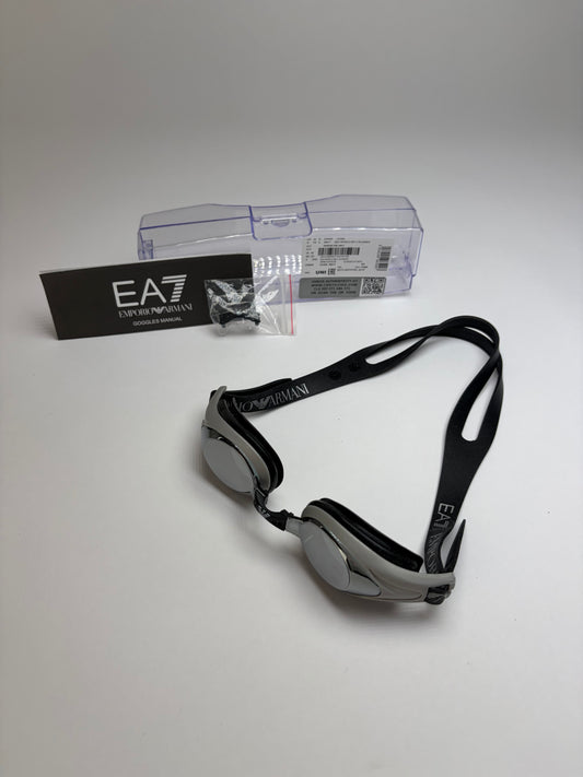 Vintage Giorgio Armani EA7 Swimming Goggles c. 2020s Grey Black