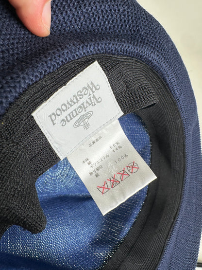 Vintage Vivienne Westwood Structured Hat Light Blue Navy