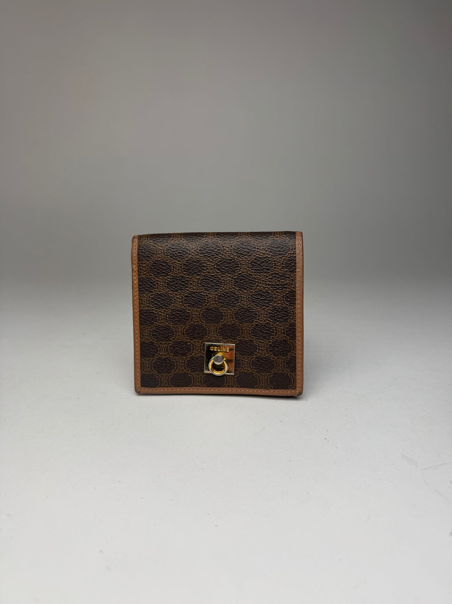 Vintage Celine Paris Leather Wallet Brown