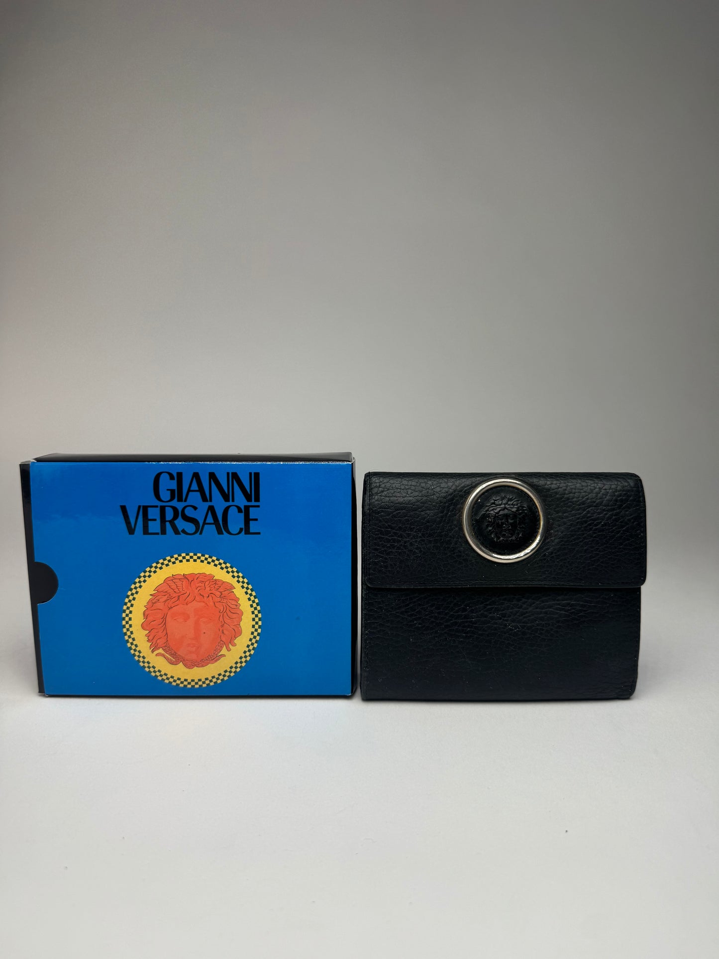 Vintage Gianni Versace Leather Wallet black