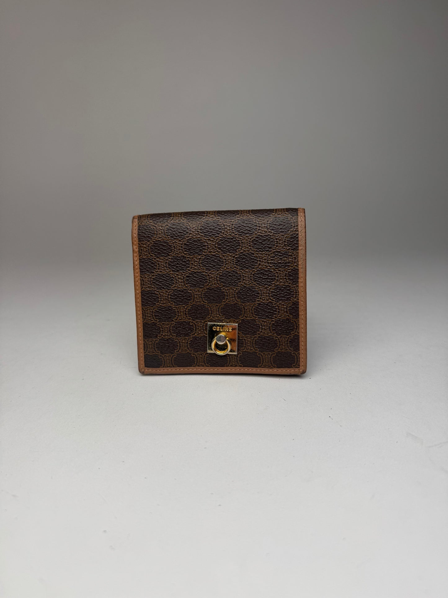 Vintage Celine Paris Leather Wallet Brown