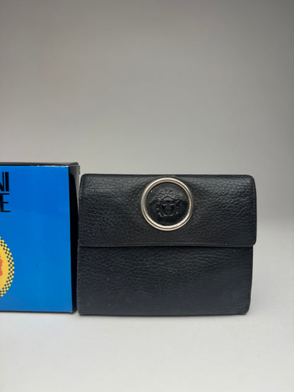 Vintage Gianni Versace Leather Wallet black